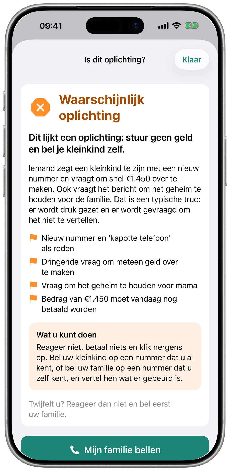 Het antwoord van Surewell op een nepbericht van een ‘kleinkind in nood’: waarschijnlijk oplichting, met de waarschuwingssignalen en wat te doen.